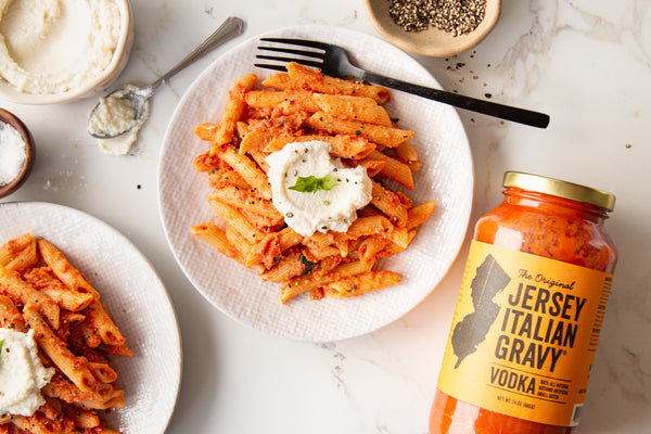 Penne Alla Vodka with Whipped Ricotta &amp; Basil